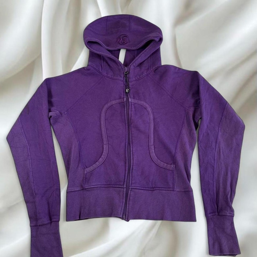 Lululemon purple full zip cropped scuba jacket y2k vintage athletic‎